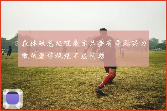 森林狼总经理表示只要有争冠实力缴纳奢侈税绝不成问题